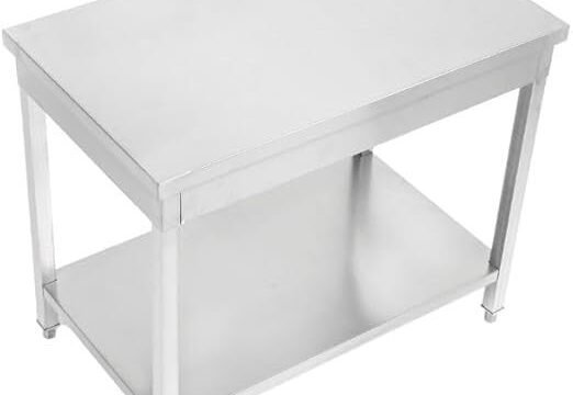 طاولة عمل من الفولاذ المقاوم للصدأ 180 سم