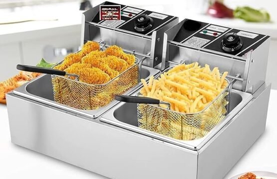 قلاية بطاطا كهربائية 6+6 لتر حوضين