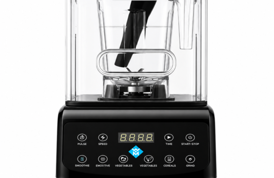 Soundproof Commercial Blender, 2200 Watt and 2 L High-Speed Professional Blender for Making Smoothie, Crushing Ice, Build-in Pulse and 15-speeds