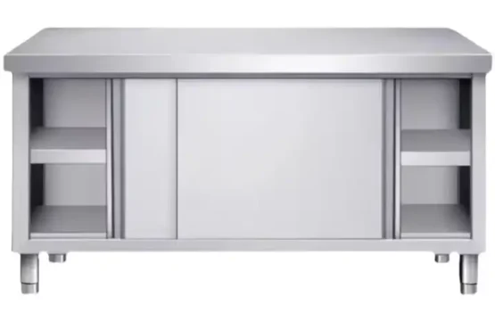 Stainless Steel Working Table Cabinet 180 cm