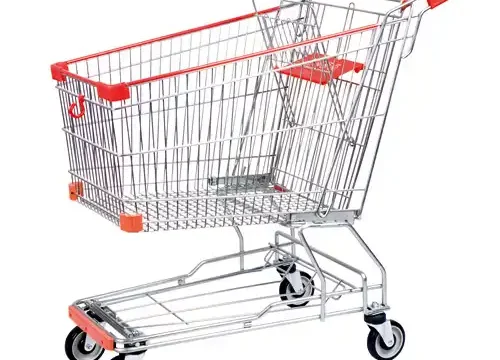 Shopping Trolley Cart 80 Liter Chrome Color