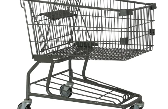 Shopping Trolley Cart 150 L Chrome Color
