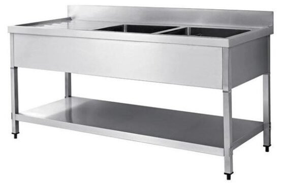 Stainless Steel Sink double with space Bowl 180*70