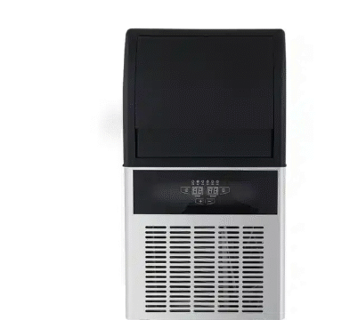 Commercial Ice Maker 45kgs/24H, Stainless Steel Ice Machine with 15kgs Ice Storage Capacity, Free-Standing Under Counter ice Maker