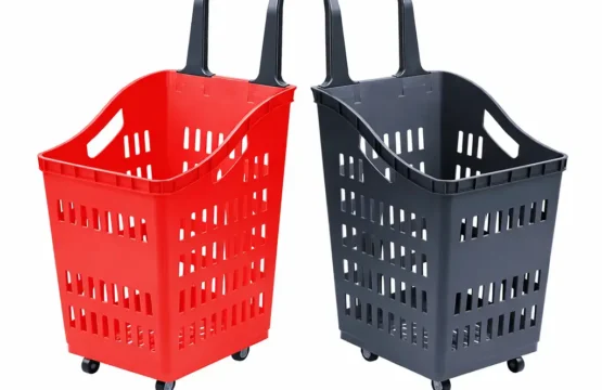 عربة تسوق بلاستيكية 60 لترًا