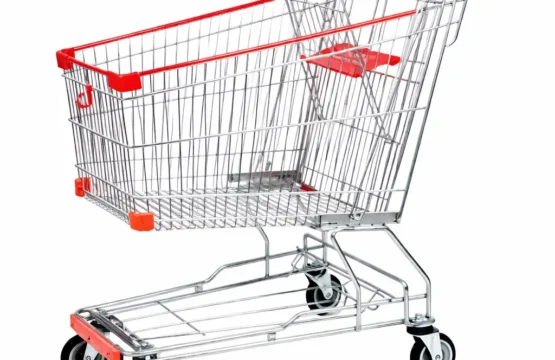 Shopping Trolley Cart 100 Liter Chrome Color