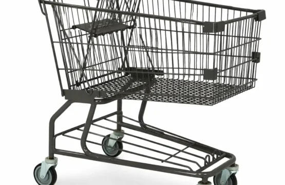 Shopping Trolley Cart 150 L Chrome Color