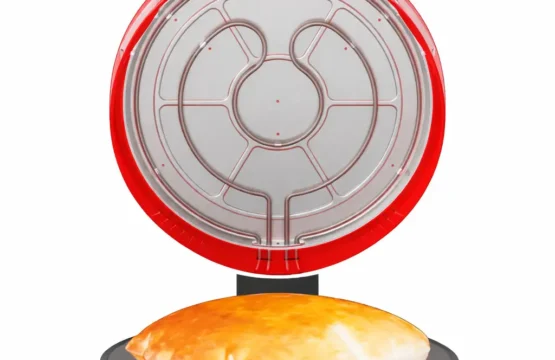 ماكينة تحضير الخبز العربي الكهربائية، 2200 واط – 40 سم – احمر