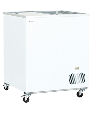 فريزر عرض زجاج تجميد باب سحاب ( سلايد ) حجم    200 مع ضوء داخلي