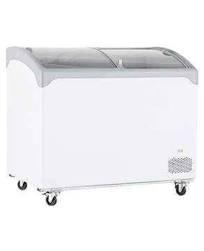 ‏Chest showcase display Freezer Sliding door Carve Class UGUR 300 WITH LED LIGHT