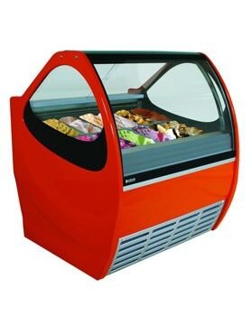 ثلاجة عرض الآيس كريم 12 حاوية