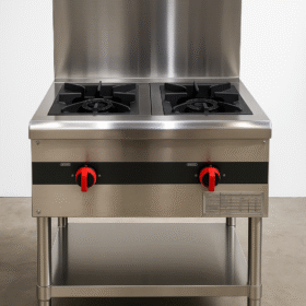 gas stove with 2 powerful burners