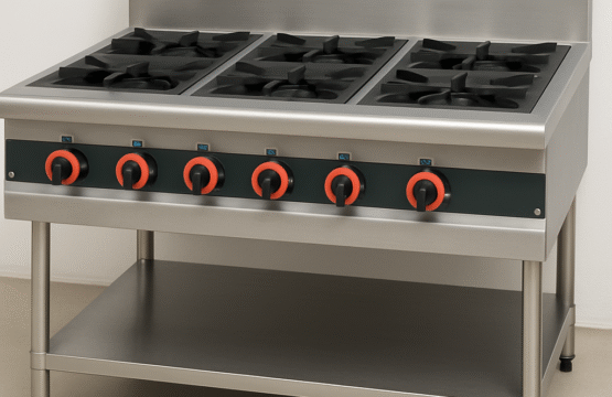 Commercial Gas Stove – 6 Burners – Stainless Steel