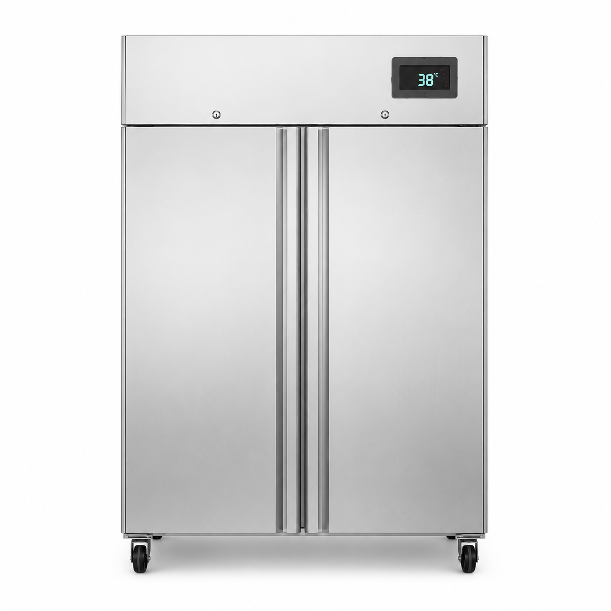 Image May 6, 2026, 03_15_25 PM Stainless Steel Double Door Chiller & Freezer 2 in 1 Fan Cooling - Image 1