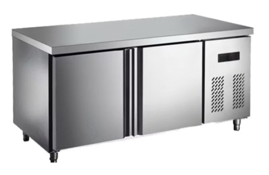 Stainless Steel Table type Chiller & Freezer 2 in 1 Fan Cooling 180CM