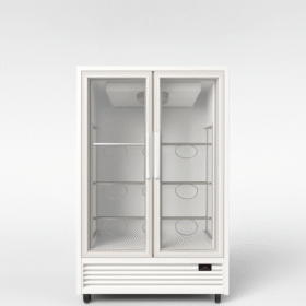 UPRIGHT DOUBLE GLASS DOOR Roses Chiller 1 meter White