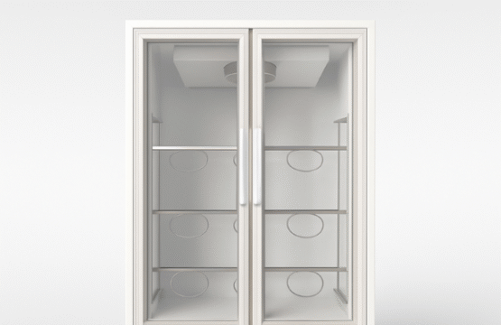 UPRIGHT DOUBLE GLASS DOOR Roses Chiller 1 meter White