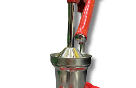 Red Stainless Steel Manual Orange Juicer