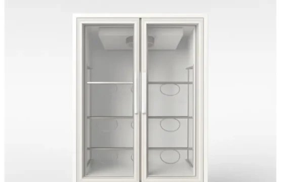 UPRIGHT DOUBLE GLASS DOOR Roses Chiller 1 meter White