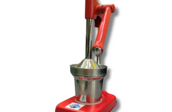 عصارة برتقال يدوية حمراء ستانليس ستيل مقاومة للصدأ