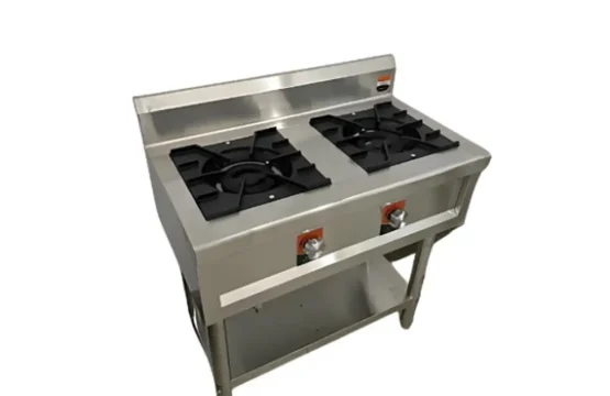 طباخ غاز 2 عيون هفي ديوتي مع طاولة و رف في الاسفل