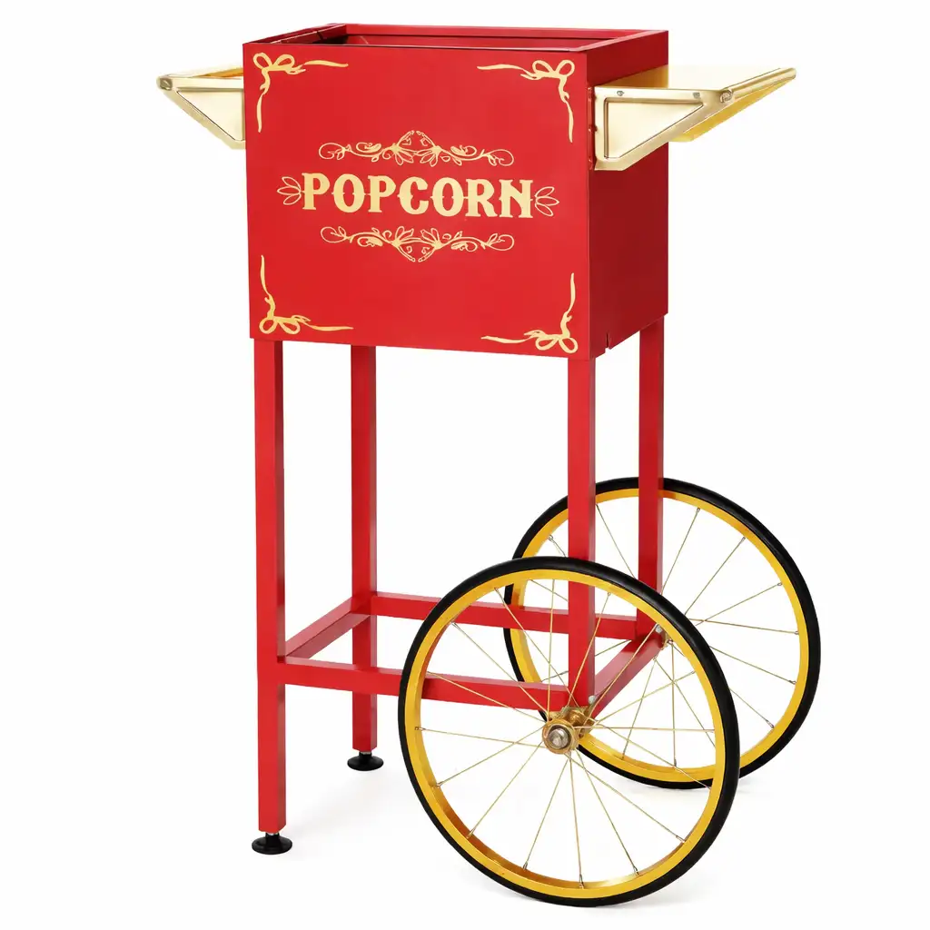 mizco.prod_74 عربة فشار كلاسيكية – تصميم أحمر وذهبي - Image 1