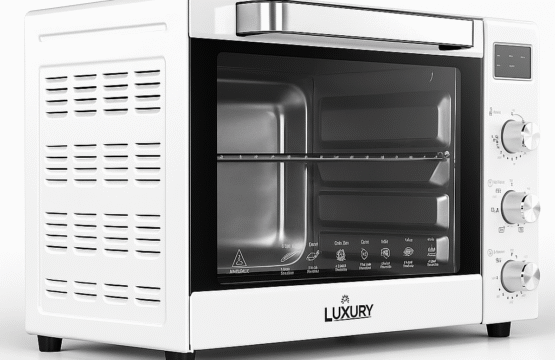 Electric Oven 60 L With Fan & Chicken Grill Rotation & With Tray White