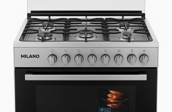 MILANO 90x60cm Stainless Steel Gas Cooker with 5 Burners