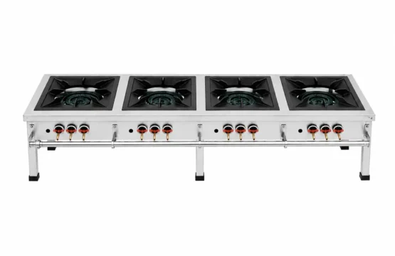 Gas Stove 4 Burner Commercial Heavy Duty Stainless Steel