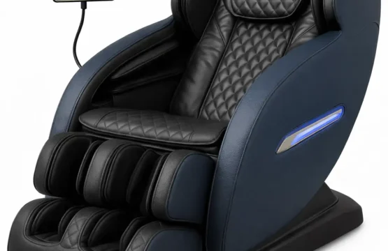 Full-Body Luxury Massage Chair – Navy Blue & Black