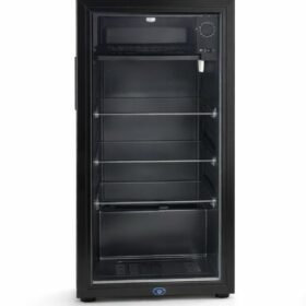 Glass Door Beverage Display Refrigerator with Internal Freezer – Black