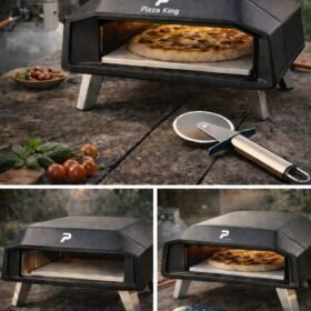 Pizza King Portable Gas Pizza Oven with Pizza Stone, Pizza Peel & Cutter