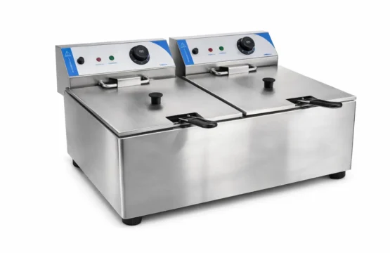 Dual Tank Electric Deep Fryer – 2 × 11L (22 Liters Total)