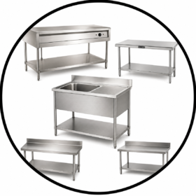 Stainless Steel Bowls & Tables